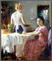 Pino Daeni - Impression oil painting.